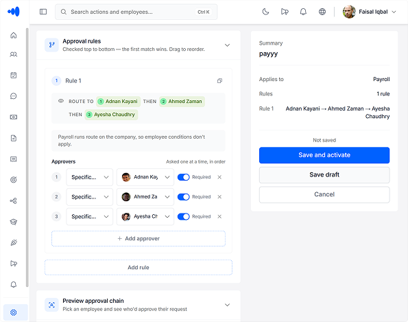 ChordHR Approval Workflows — every decision on record