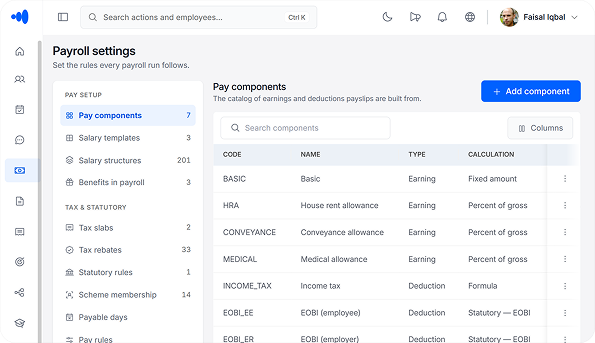 ChordHR Payroll Engine — payslip generation and payroll run